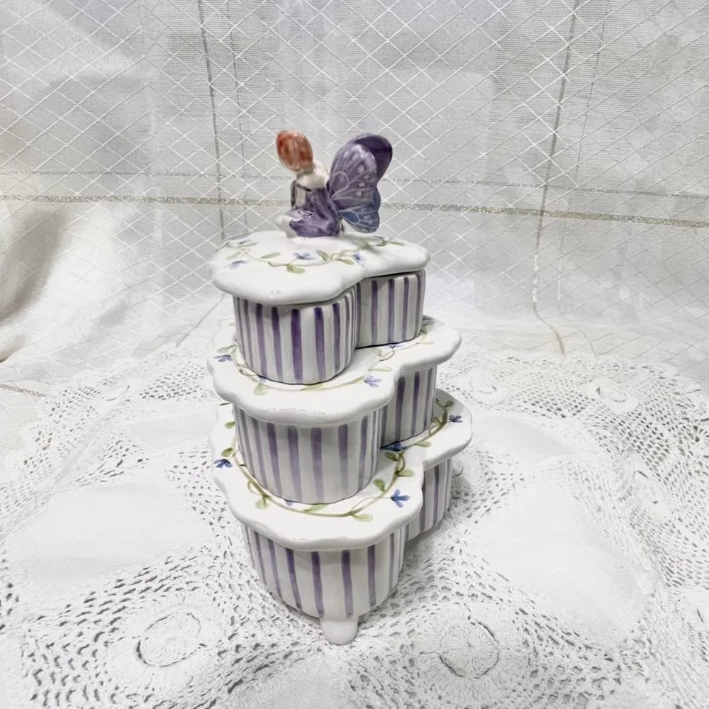 Vintage KHIM Porcelain Trinket Box Jewlery Box